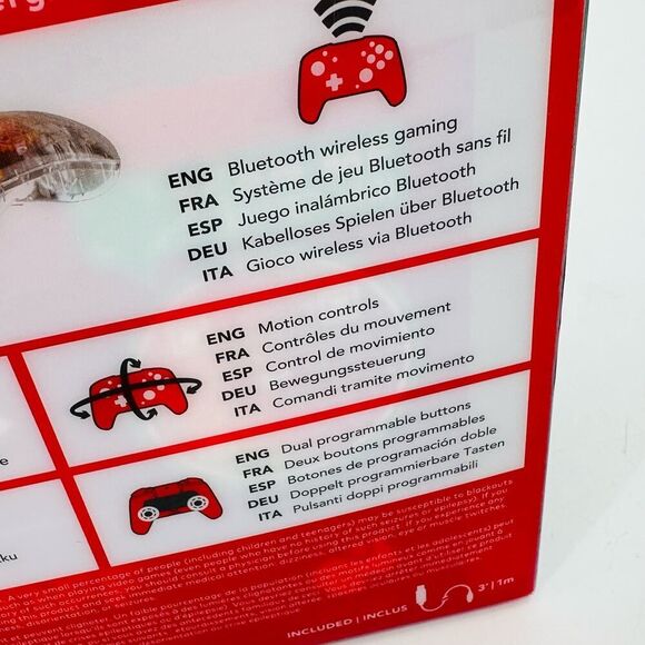 PDP Afterglow Prismatic Wireless Deluxe Controller for Nintendo Switch Clear - Picture 8 of 12